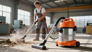Industriestaubsauger mit Blasfunktion für schwer zugängliche Stellen